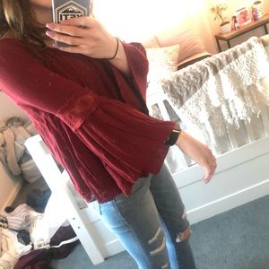 Hollister bell sleeve shirt